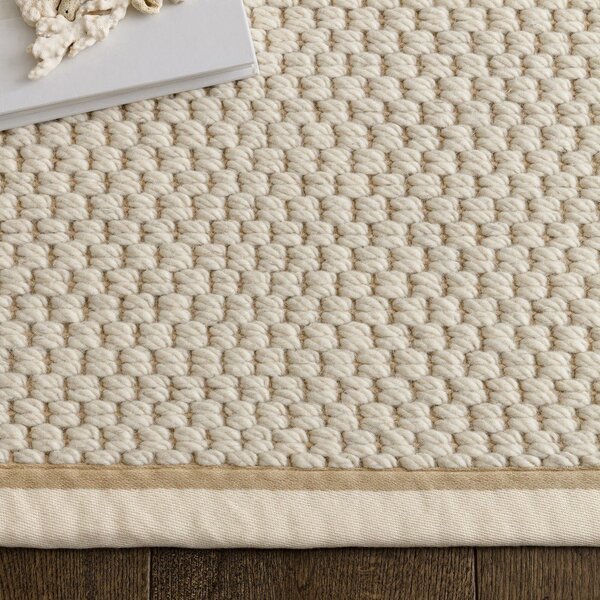 Kremno bel obojestranski ročno tkan tekač iz mešanice volne 67x240 cm Korra Double Loop – Asiatic Carpets