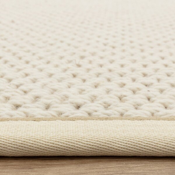 Kremno bel obojestranski ročno tkan tekač iz mešanice volne 67x240 cm Korra Double Loop – Asiatic Carpets