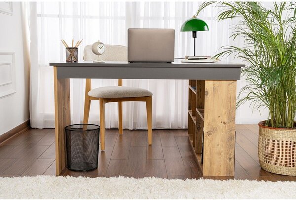 Pisalna miza v borovem dekorju 120x130 cm Vesper – Kalune Design
