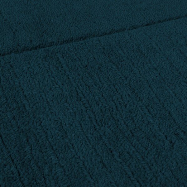 Temno modra ročno tkana volnena preproga 160x230 cm Textured Wool Border – Flair Rugs