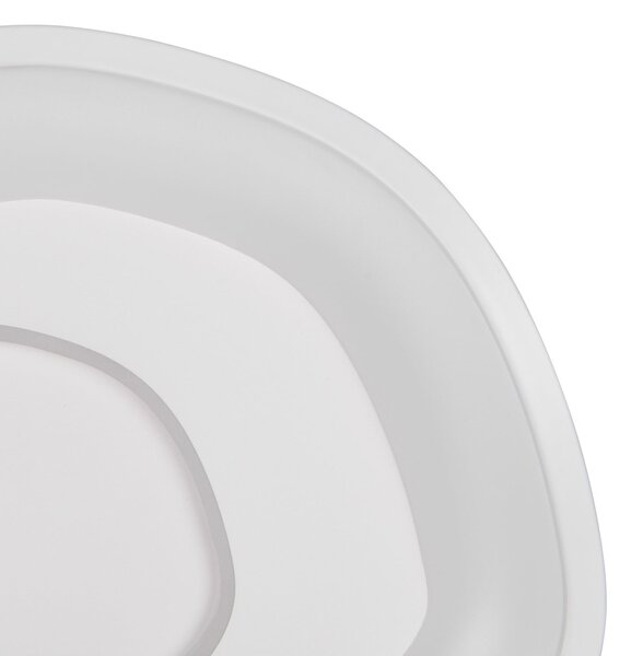 Reality Leuchten LED-stropna svetilka Nube, bela, kovinska, CCT, daljinski upravljalnik, zatemnjen, Bela, Dnevna soba / jedilnica, Kovina, Sodobni
