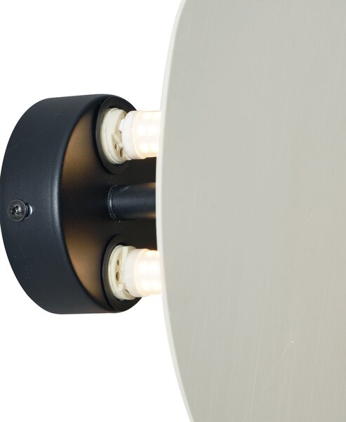 Dizajnerska stenska svetilka bež organska 20 cm 2-luči - Pulley
