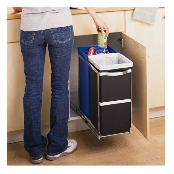 Plastični koš za smeti 35 l Dual - simplehuman