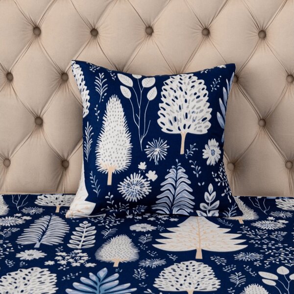 Prevleka za blazino iz mikrovlaken INDIGO BLOOM 45x45 cm, modra