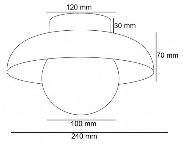 Rjava stropna svetilka s steklenim senčilom ø 24 cm Elsa – Opviq lights
