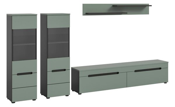 Livetastic Dnevni Regal Canu, Sivozelena, 4-Delni