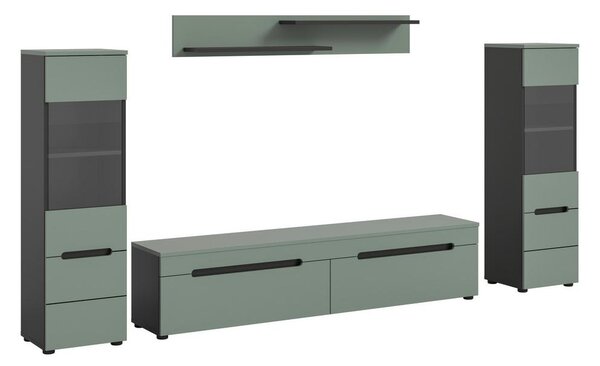 Livetastic Dnevni Regal Canu, Sivozelena, 4-Delni