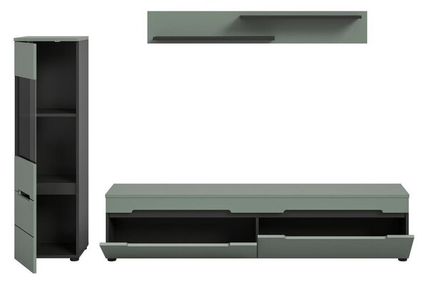 Livetastic Dnevni Regal Canu, Sivozelena, 3-Delni