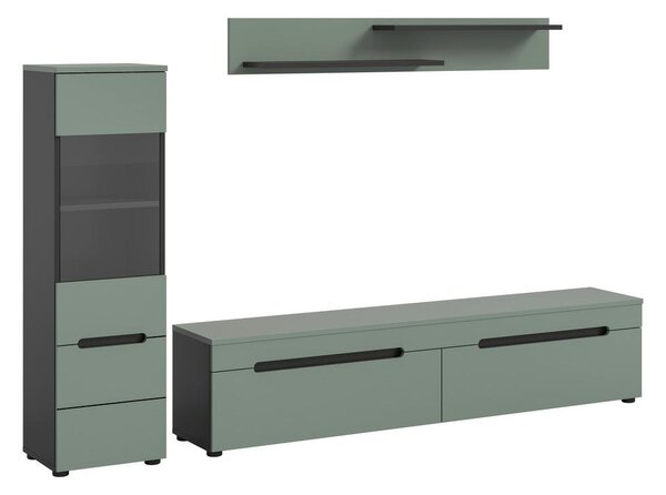 Livetastic Dnevni Regal Canu, Sivozelena, 3-Delni