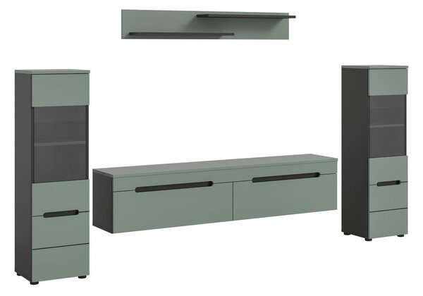 Livetastic Dnevni Regal Canu, Sivozelena, 4-Delni