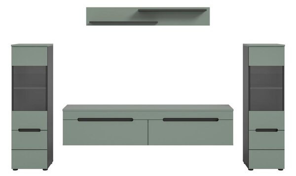 Livetastic Dnevni Regal Canu, Sivozelena, 4-Delni