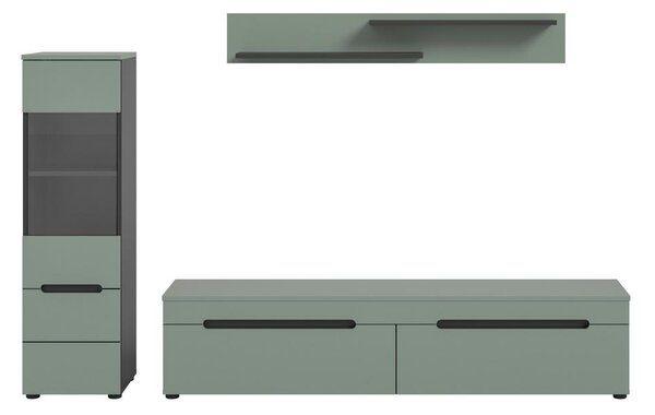 Livetastic Dnevni Regal Canu, Sivozelena, 3-Delni