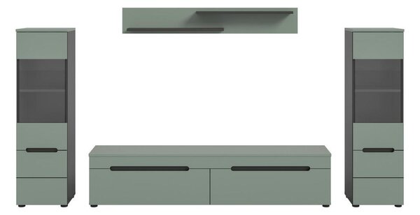 Livetastic Dnevni Regal Canu, Sivozelena, 4-Delni