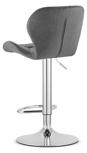 Barski stol WEST VELVET, siva