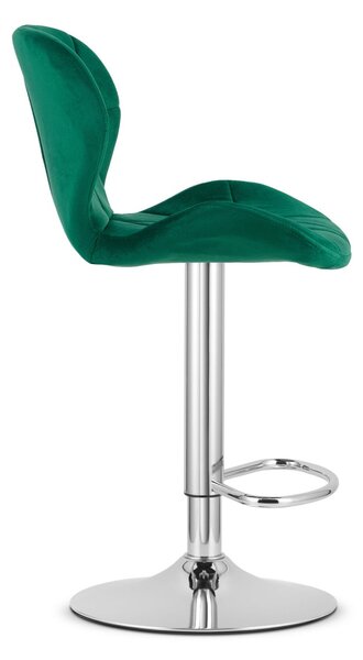 Barski stol WEST VELVET, zelena