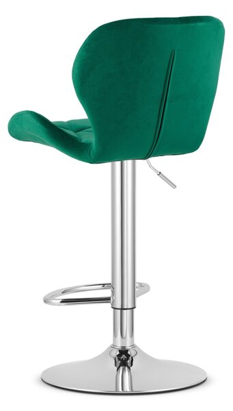 Barski stol WEST VELVET, zelena