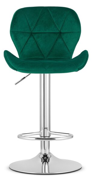Barski stol WEST VELVET, zelena