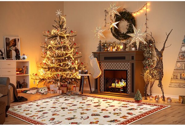 Rdeča preproga z božičnim motivom 160x230 cm Red Christmas – Villeroy&Boch