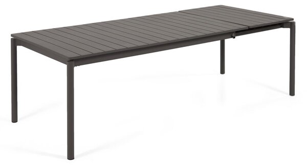 Črna aluminijasta vrtna miza Kave Home Zaltana, 180 x 100 cm