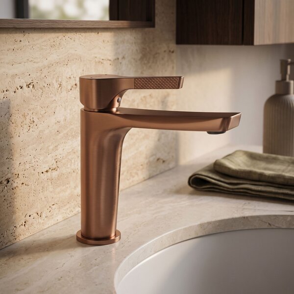 Mešalnik za umivalnik PREMIUM REA Maxim Brush Copper Low