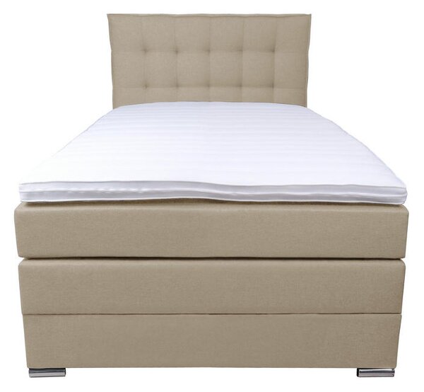 BOXSPRING POSTELJA 120 cm x 200 cm , tekstil bež