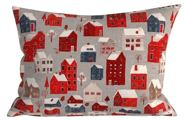 Prevleka za vzglavnik iz mikrovlaken WINTER COTTAGE 50x70 cm, siva