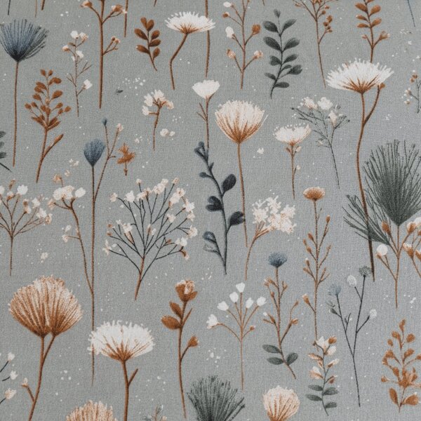 Posteljnina iz mikrovlaken BOTANIC FIELD siva Dimenzije posteljnine: 70 x 90 cm | 140 x 220 cm