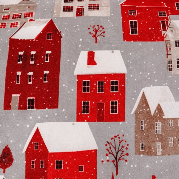 Posteljnina iz mikrovlaken WINTER COTTAGE siva Dimenzije posteljnine: 70 x 90 cm | 140 x 200 cm
