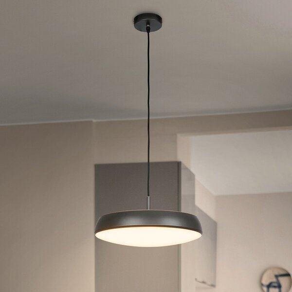 Briloner LED-visoka svetilka Nala, antracitna, kovina/plastika, Ø 35 cm, Črna, Dnevna soba / jedilnica, Plastika, Sodobni