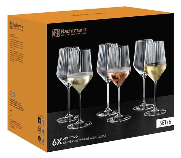 Nachtmann komplet kozarcev na peclju za vino iz kristalnega stekla 490 ml