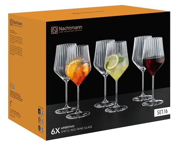 Nachtmann komplet kozarcev na peclju za vino iz kristalnega stekla 640 ml