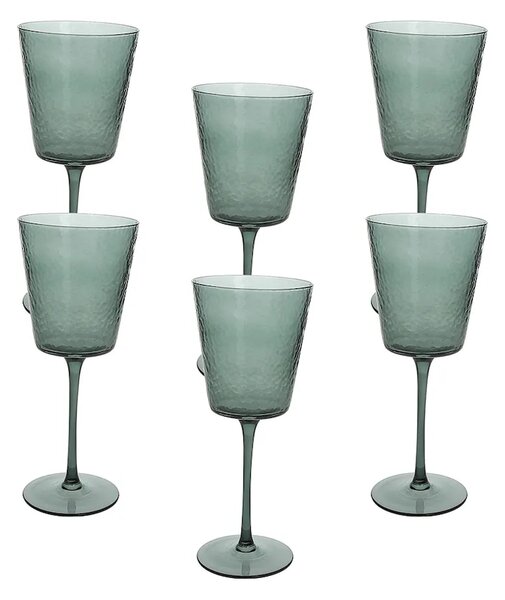 Tognana komplet kozarcev na peclju za vino iz barvanega stekla 370 ml