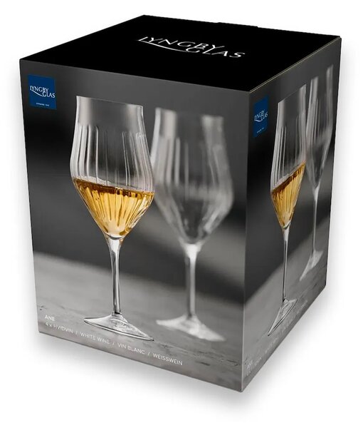 Lyngby Glas komplet kozarcev na peclju za vino iz kristalnega stekla 550 ml