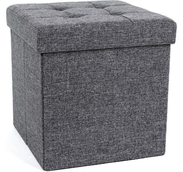 Tabure s shranjevalnim prostorom LAFINA 38x38 cm, siv