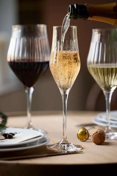 Lyngby Glas komplet kozarcev na peclju za vino iz kristalnega stekla 550 ml