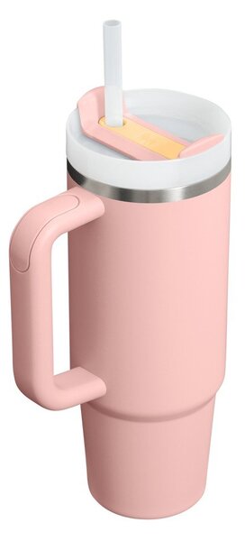 Breskova termovka s slamico iz nerjavečega jekla 890 ml Quencher H2.O FlowState™ Tumbler Peach Rose – Stanley