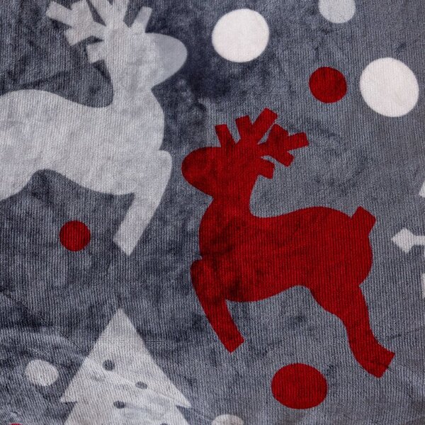 Božična mikropliš deka CHRISTMAS MAGIC, siva Dimenzije: 150 x 200 cm