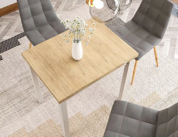 Raztegljiva jedilna miza FLIP 80(160)X80 cm, hrast Cremona Torro/kašmir