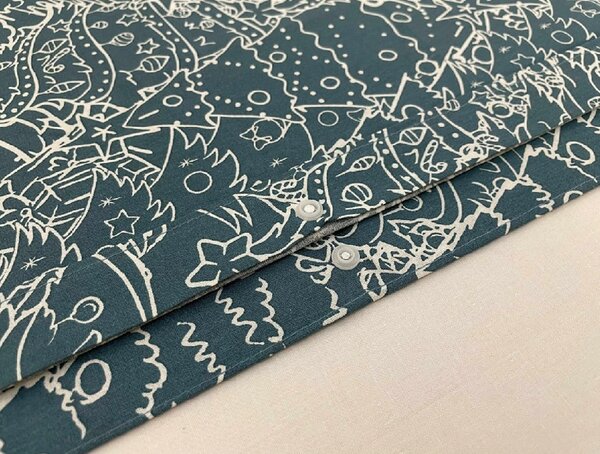 Bombažna posteljnina FROSTLINE modro-zelena Dimenzije posteljnine: 70 x 90 cm | 140 x 200 cm