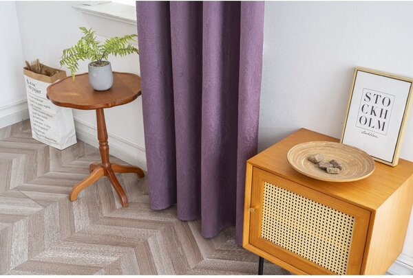 Zatemnitvena zavesa DUNES VELVET 140x250 cm, vijolična Za obesiti: Trak za nabiranje
