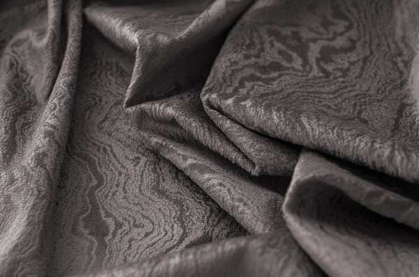 Zatemnitvena zavesa DUNES VELVET 140x250 cm, temno siva Za obesiti: Kovinski obročki