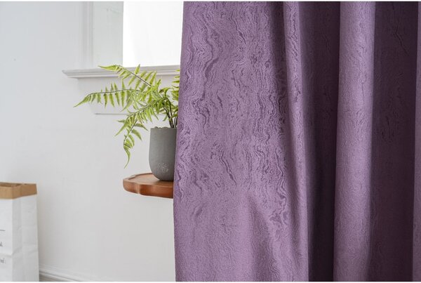 Zatemnitvena zavesa DUNES VELVET 140x250 cm, vijolična Za obesiti: Trak za nabiranje
