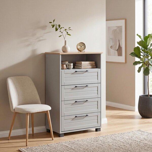 MID.YOU Visoka Komoda Jelda, Platinasta Barva