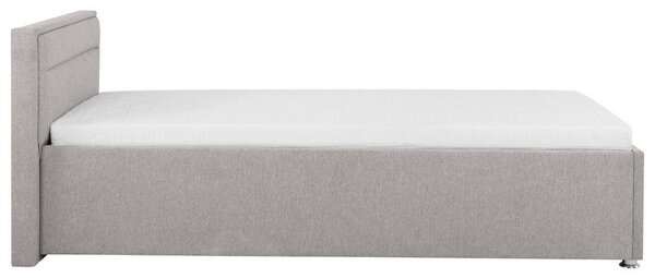 OBLAZINJENA POSTELJA 90 cm x 200 cm , les, kovina, umetna masa, tekstil svetlo siva