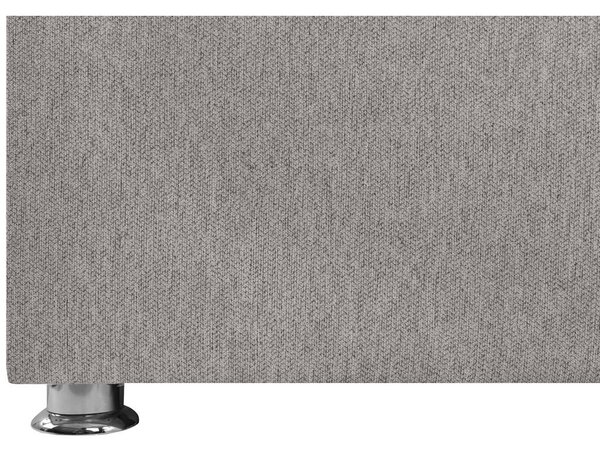 OBLAZINJENA POSTELJA 90 cm x 200 cm , les, kovina, umetna masa, tekstil svetlo siva