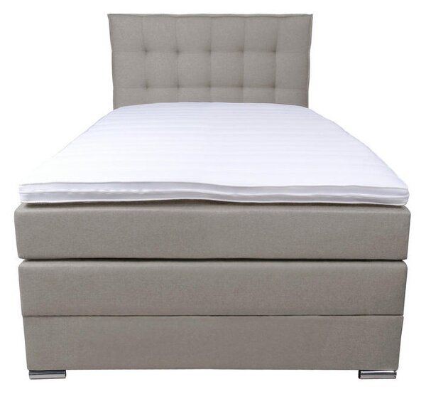 BOXSPRING POSTELJA 120 cm x 200 cm , tekstil siva