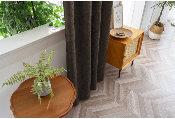 Zatemnitvena zavesa LOOM VELVET 140x250 cm, rjava Za obesiti: Kovinski obročki