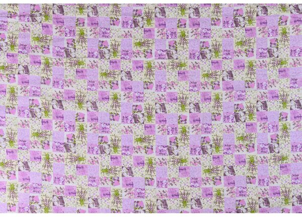 Bombažna posteljnina LAVANDA vijolična, hotelski žep Dimenzije posteljnine: 70 x 90 cm | 140 x 200 cm