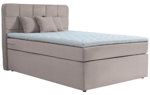 BOXSPRING POSTELJA 120 cm x 200 cm , tekstil bež