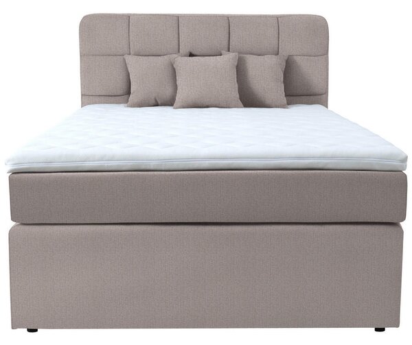 BOXSPRING POSTELJA 120 cm x 200 cm , tekstil bež